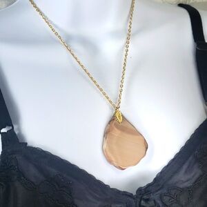 Vintage Gold Chain& Beautiful Stone Necklace 7 Inches